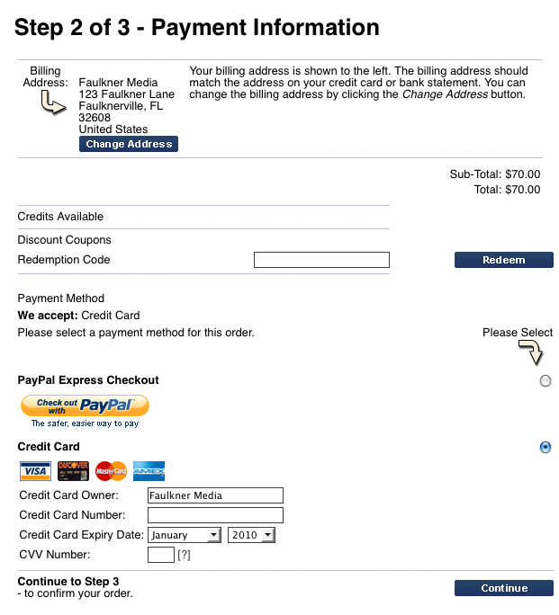 Payment Information