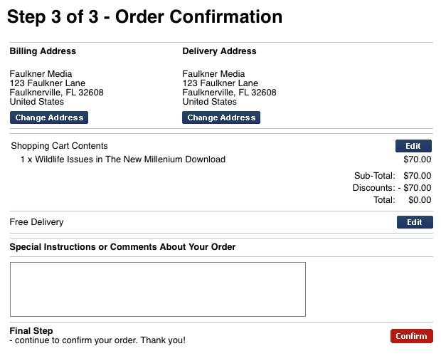 Confirm Payment Information